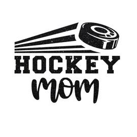 Hockey Mom Iron On Decal, Sports Patch Shirt Heat Transfer, Make Own Shirt, Pick Size Color (Black Glitter)