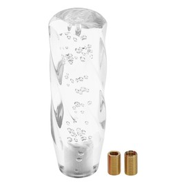 TUCKBOLD Car Shift Knob 15cm Durable | Front Shift Lever Knob Universal for Automatic and Manual Vehicle Acrylic Clear with 2 Adapter 1 Set