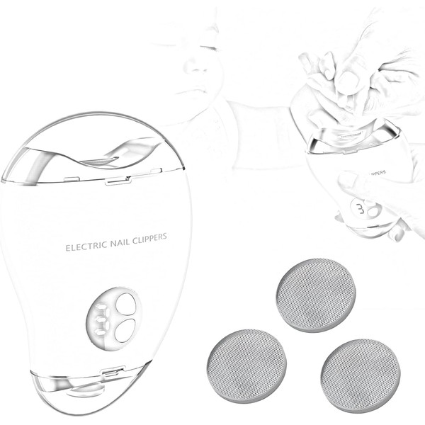 3-Pack Glass Buffing Heads for Electric Nail Clippers & Nail