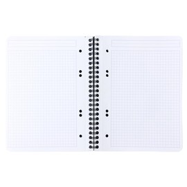 Rhodia Rhodiactive Greenbook 119913C Spiral Notebook, Squared, DIN A5+, 16 x 21 cm, 80 Sheets Micro-Perforated, 4-Hole Punched, 100% Recycled Paper, 90, Black, Pack of 1