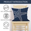 Fjfz Beach Coastal Starfish Coral Decorative Throw Pillow Covers