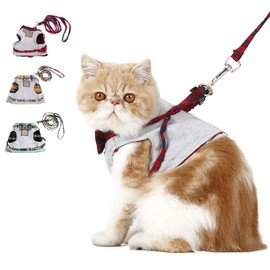 A Prueba De Escape Arnés del Gato con Correa, Chaquetas A Pie De Gato Ajustable, Acolchado Chaleco del Gato De Gatito Conejo del Perrito Mejor para...