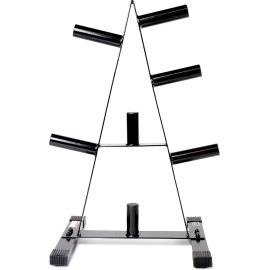 Olympic Weight Plate Holder Rack Tree Storage 2 Inch Heavy Duty Steel Home Gym