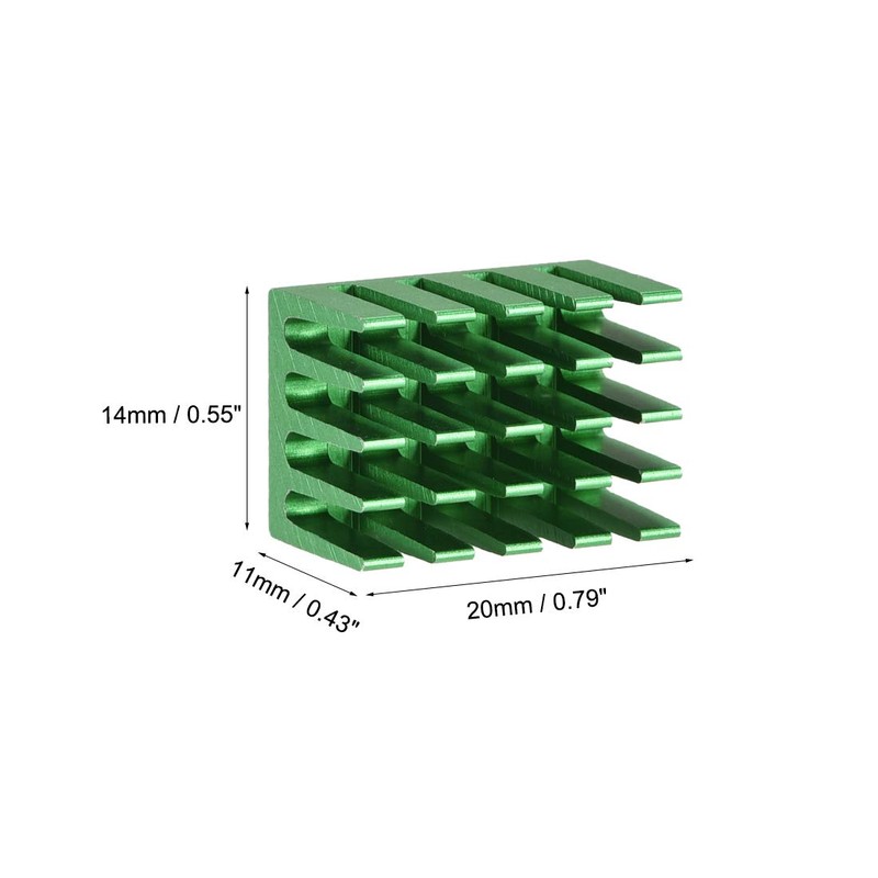 sourcing map 10pcs Cross Shaped Notch Heatsink for MOS GPU