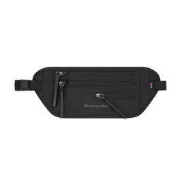 Sherpani Jett, Anti Theft Waist Pouch, Slim Money Belt Bag for Travel, Blocking Hidden Wallet Belt Bag, Secure Travel Pouch for Women, RFID Protection, Travel Gift for Women, Polyester (Carbon)