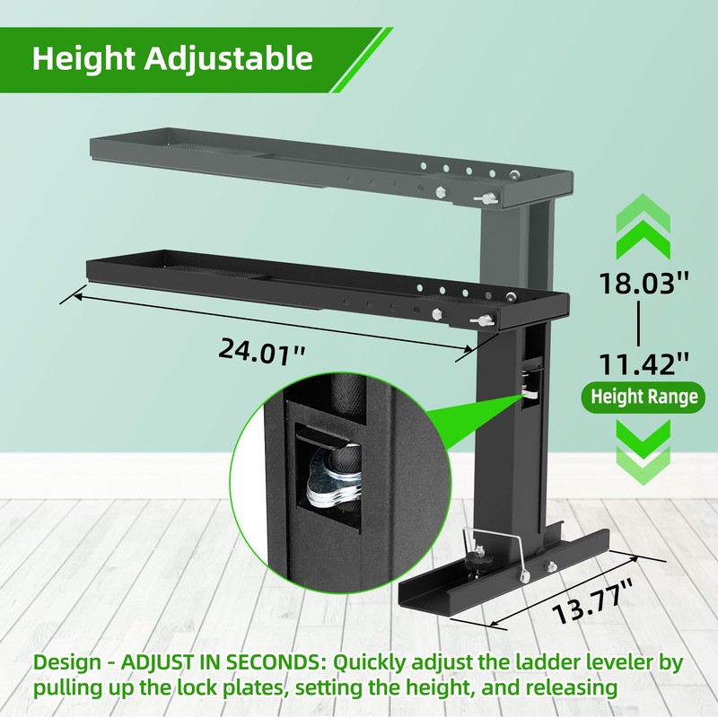 Ladder Leveler Heavy-Duty Stabilizer & Leveler with 880lbs Capacity, Adjustable