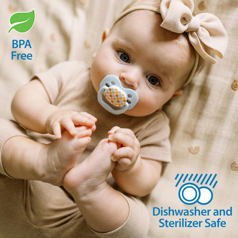 Dr. Brown's Advantage Baby Pacifier, Fully Symmetrical Soother with Soft