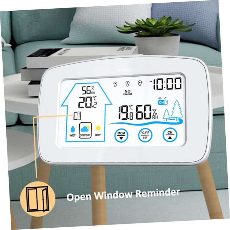 KONTONTY Wireless Weather Station Digital Thermometer Thermometer Portable Weather Station