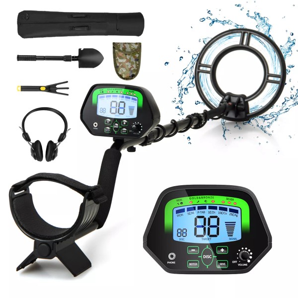 Costway High Accuracy Metal Detector Kit W/Display Waterproof Search Coil