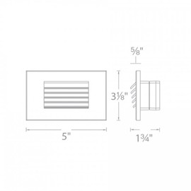 WAC Lighting WL-LED120-AM-BZ WAC Landscape LED Horizontal Louvered Step and Wall Light 120V Amber, Bronze