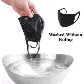 Boolavard Pack of 5 Cotton Face Masks, Anti-Dust Face Mask, Skin-Friendly Unisex Mouth Mask, Reusable & Washable Face Cover, Running, Cycling, Outdoor Activities