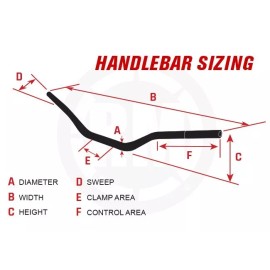 ProTaper SE 7/8" Dirt Bike Handlebar Honda Mini Bend Platinum Grey