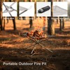 Portable Fire Pit, 22-inch Outdoor Camping Fireplace, Collapsible Stainless Steel
