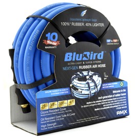 BluBird Lightest, Strongest, Most Flexible Rubber Air Hose (3/8" x 35') - BB3835