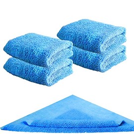 Brestol Polishing Cloths Set of 5 40 x 40 cm - 435 g/m² - Lasered Professional Microfibre Polishing Cloths with Soft Paint-friendly Deep Pile without Seam for Polishing Polishes / Seals