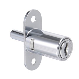 uxcell Drawer Desk Wardrobe Cabinet Push Plunger Lock, 3/4" Cylinder Diameter 1-1/4" Cylinder Length, Zinc Alloy Chrome Finish, Keyed Alike