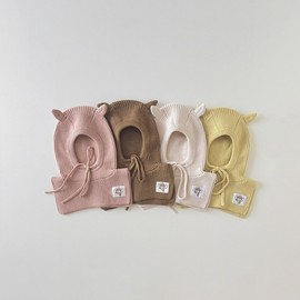 Kids Winter Knit Balaclava Hat - Trendy Warm Ear Protection One Size / Yellow 3ea