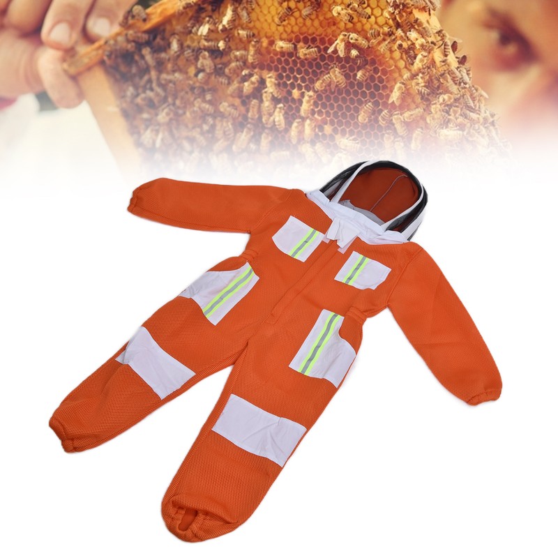 Beekeeping Suit Mesh Breathable Bee Proof Clothing One Piece Protective