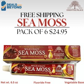 Essential Palace 6 tube Wild Craft Sea Moss Toothpaste Essential Palace 5 in 1 vegetable base