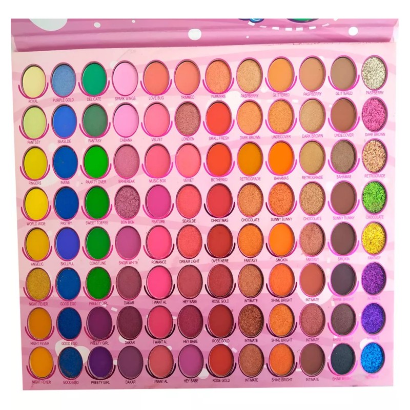 YACHAN BEAUTY 96 Sombras Para Ojos Maquillaje Color Shine Metalico