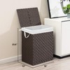 YOUDENOVA Handwoven Laundry Basket Hamper with Removable Liner Bag and