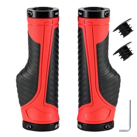 Boenoea Bicycle Grips, Ergonomic Bicycle Grips Non-Slip Bicycle Handle Handlebar Grips with Aluminium Lock for Bicycle Mountain Bike Folding Bike BMX MTB