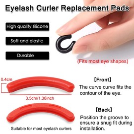 AKOAK Universal Soft High Elastic Silicone Eyelash Clip Replacement Pad, Eyelash Clip Filler Pad - Pack of 10 (Yellow)