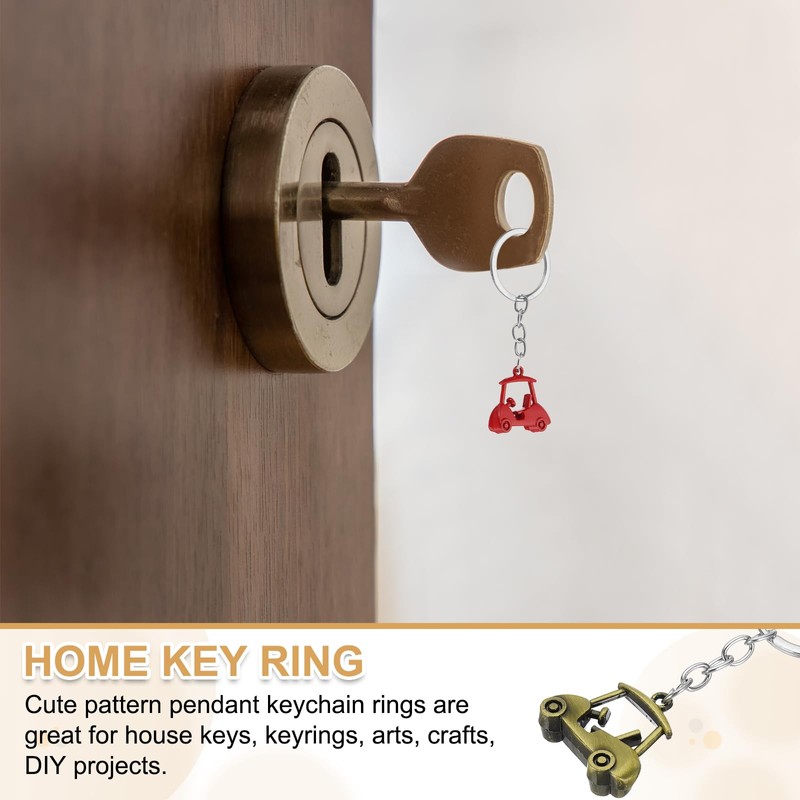 PATIKIL Golf Cart Keychain, Mini Cute Golf Key Chain Sport