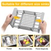 LUEXBOX Expandable Dish Drying Rack Over The Sink, Stainless Steel