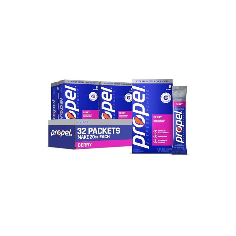 Propel Electrolyte Powder Drink Mix, Berry - Zero Sugar Hydration