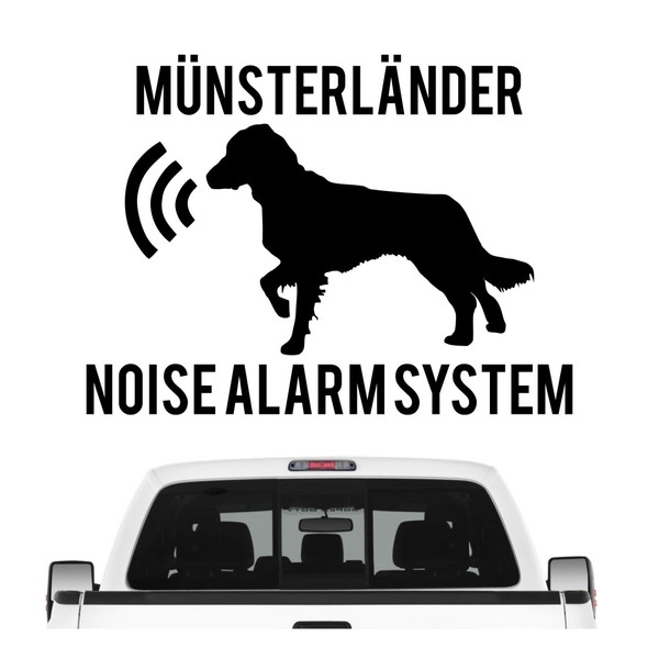 Münsterländer Noise Alarm System Car Sticker Dog Foil Small Large