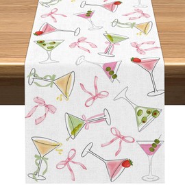 Vohado Martini Table Runner A Tini Bit Older Birthday Party Decoration Bow Bachelorette Bridal Shower Home Island Decor