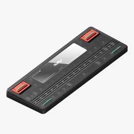 nuphy Air60 V2 Portable Wireless Keyboard 60% Low Profile Mechanical Keyboard Support QMK/VIA Compatible with Windows/mac OS/Linux Supports Bluetooth 5.1/2.4GHz/Wired (USB-C) Gateron Brown Switch