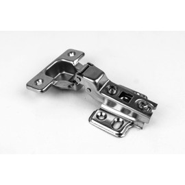 Berta (4 Pieces) Half Overlay Frameless European Hinges, 105 Degree 2-Cam 4-Way Adjustable Clip On Concealed Kitchen Cabinet Door Hinges with Screws