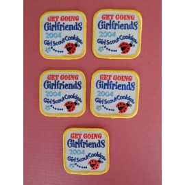 Girl Scouts Cookies GET GOING GIRLFRIENDS Badge Patch 2004 Lady Bug Embroidered