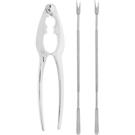 Sosoport Cascanueces De Acero Inoxidable Multifuncional Para Nueces Y Mariscos Con Clip De Nuez Y Tenazas Ergonomicas Para Abrir Nueces Y Manipular Patas De Cangrejo FáCil De Usar