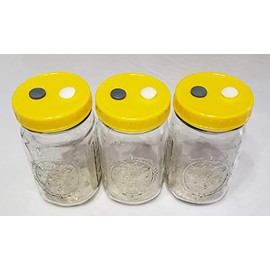 3 Color Grain Spawn Mason Jar Lids Wide Mouth for Mycology Value Caps (3 Yellow Grain Spawn)