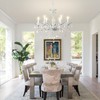 AOLALA 6 Lights K9 Crystal Chandelier Hanging Pendant Light Fixture,