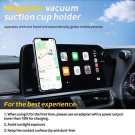 Magnetic Phone Holder,Dual-Sided Electronic Vacuum and Magnetic Adsorption,Adjustable and 360° Multifunctional Cellphone Stand Accessory