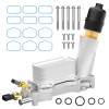 Carcasa de filtro de enfriador de aceite de motor de aluminio compatible con Chrysler Dodge Jeep Ram 11-16 3,6 L