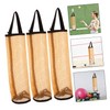 GRIRIW 3pcs Portable Mesh Tennis Ball Storage Bag Wall Mounted