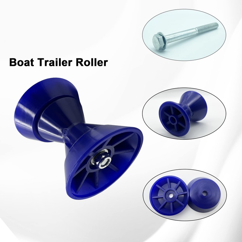 COLOFULWAY 4" Boat Trailer Roller Assembly Poly Bow Roller with