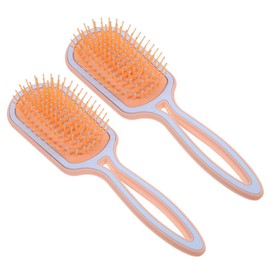 NOLITOY 2pcs Portable Hair Brush Lightweight Detangling Scalp Massage Comb for Women for Curly Thick Hair Non-skid Design Bright