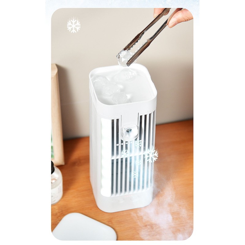 Desk Night Light Fan Power Adjustable Space Saving Quiet Multifunctional