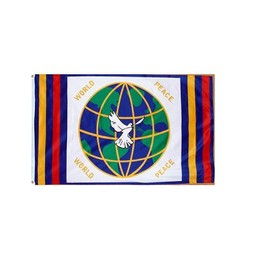 3x5 World Peace Flag New Dove Globe Doves Earth F773