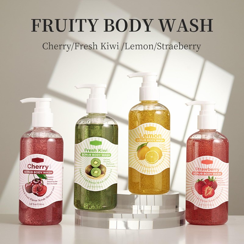 Body Scrub Body Wash (280 ml, Cherry)