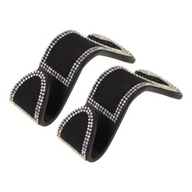 HEROFFIX 2 Pcs for Purses and Bags, Umbrella Etc Car Seat Headrest Hook Sturdy Car Seat Back Organizer Hooks Multicolor ABS Rhinestone 2.56"x1.38"