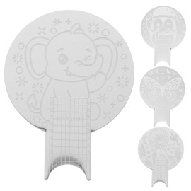 minkissy 4pcs Nail Print Template Nail Stamp Kit Silver Steel Plate