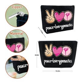 Sugchairo Gymnastics Bag for Girls Cosmetic Bags for Women Sister Friends Small Makeup Gymnastic Gifts Stuff