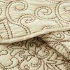 Home Soft Things Damask 4 Piece Bedspread Set,Scalloped Edge Reversible